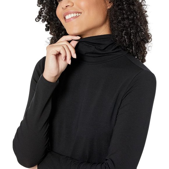 NWT Eileen Fisher Fine Tencel™ Jersey Scrunch-Neck $168 Tunic PM - Picture 6 of 7